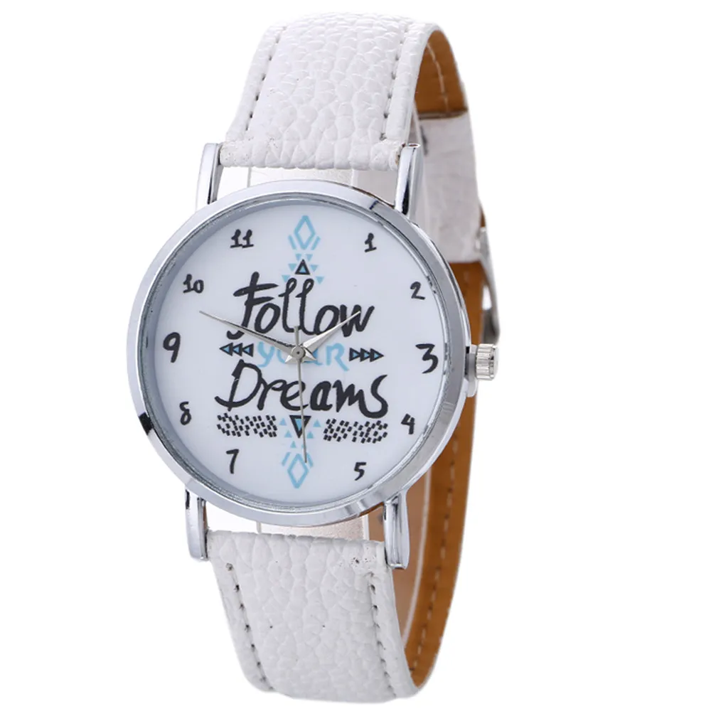 Модные часы для отдыха с нейтральным буквенным узором для женщин и девочек, повседневные модные кожаные кварцевые наручные часы zegarek damski QuickSand A7020