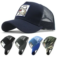 Унисекс Открытый хлопок высокого качества животных Вышитые бейсбольные кепки для бега регулируемые