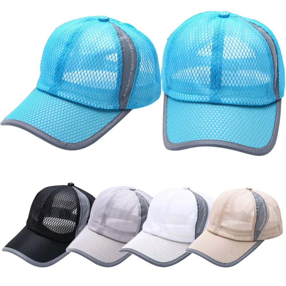 

2019 Hot sale Summer Breathable Mesh Baseball Cap Men Women Sport Hats free shipping 3.8