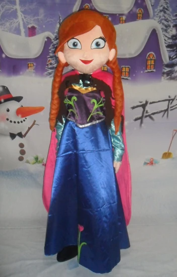 Карнавальный костюм Олаф костюм талисмана Эльза королева костюм талисмана и принцесса Анна талисман взрослый размер - Цвет: ANNA