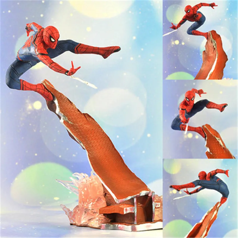 

Spider-Man:Homecoming Superhero Spider-Man 1/10 Flying Pose Scene PVC Action Figure Model Toy X1413