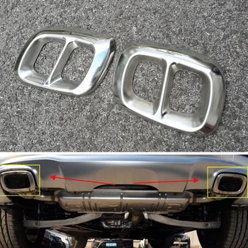 

YAQUICKA 2Pcs/pair Car Tail Throat Exhaust Cover Trim Frame Protector Car-covers Styling For Mercedes Benz GLA 2015-2016