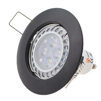 安い 10 個工場価格凹型ledシーリングダウンライトフレームGu10 Mr16 ハロゲンledスポット照明器具のための白黒ニッケルホテル