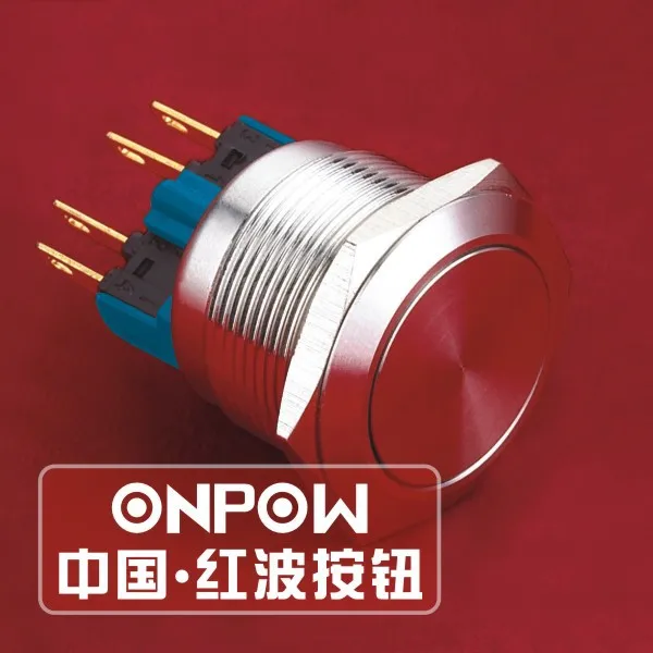 

ONPOW 22mm Momentary IP65 1NO1NC Start button Stainless steel Push button switch (GQ22-11/S) CE, ROHS
