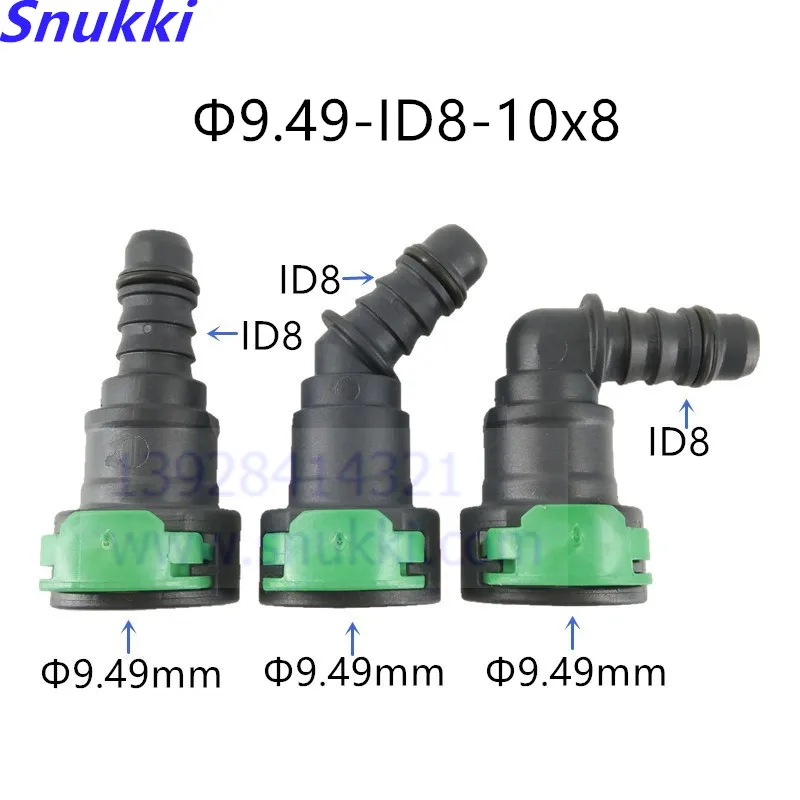 

9.49mm ID8 180 degree 9.49 3/8 Fuel pipe joint Fuel line quick connector for Ford Tesla 10pcs a lot