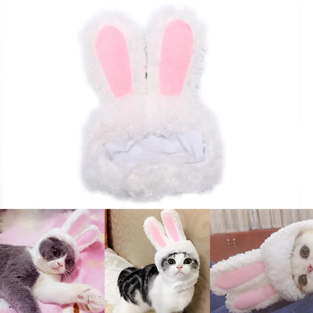 1 шт., шляпка для домашних животных, кошек, кошечек, кролика, кролика с ушками, праздничные держатели головных уборов, аксессуары, костюм для маленькой собачки, принадлежности, наряды