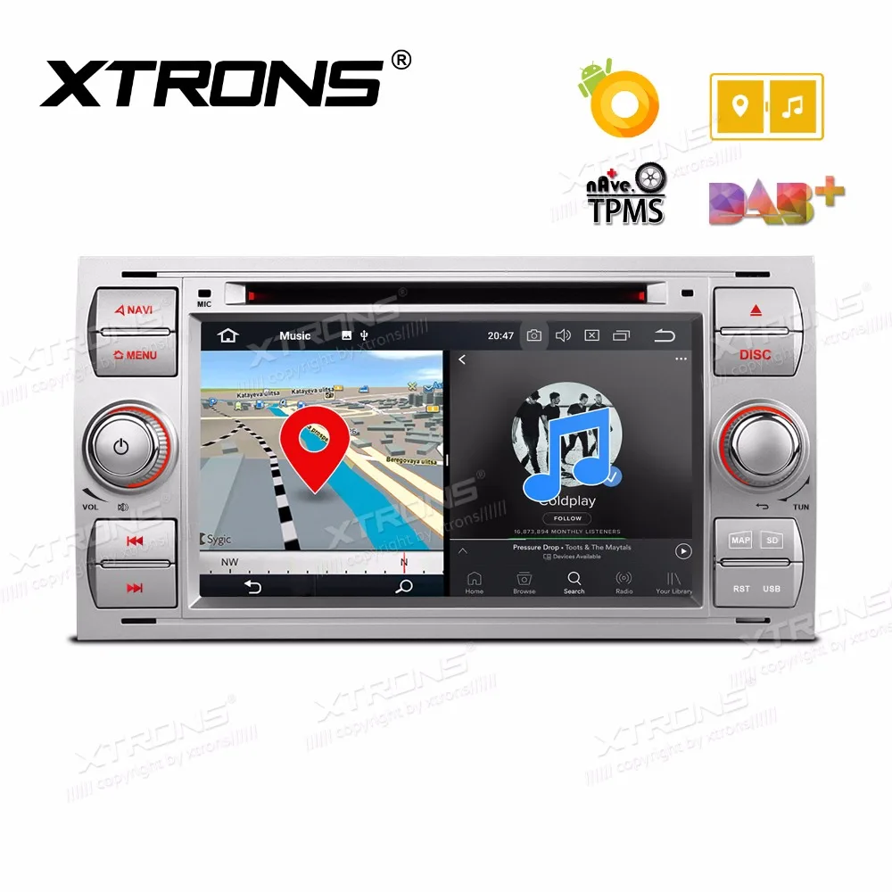 XTRONS " Android 8,0 Восьмиядерный автомобильный стерео dvd-плеер радио gps навигация для FORD Focus II C-Max 2005 2006 2007 Fusion Transit