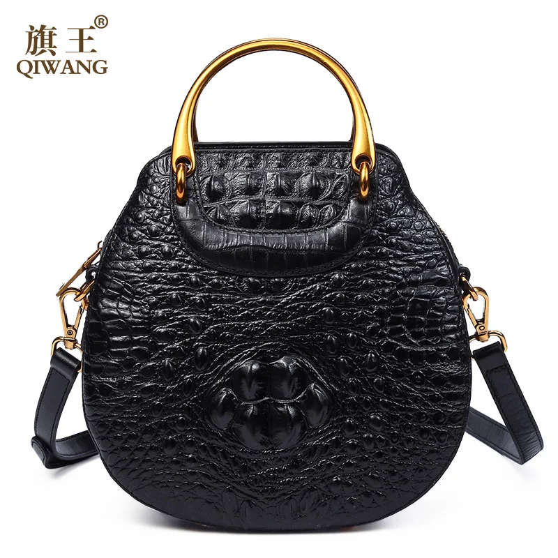 Brand Design Cowhide Women Stylish Shoulder Bag 100% Genuine Leather Crocodile Pattern Cross Body Top Handle Bag цена Brand Design Cowhide Women Stylish Shoulder Bag 100% Genuine Leather Crocodile Pattern Cross Body Top Handle Bag цены онлайн