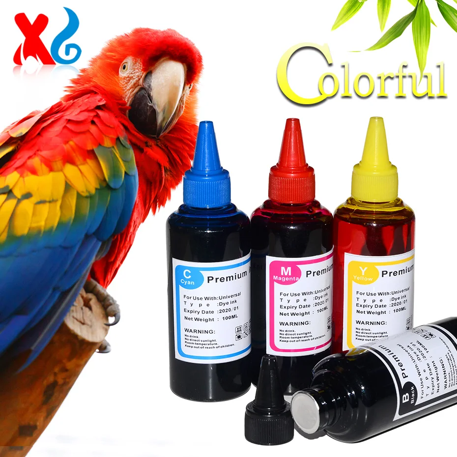 

1Set 100ml Universal Compatible Refill Dye Ink Kit Replacement for HP for Canon for Brother for Epson Printer Ink Ciss Tank 4PC