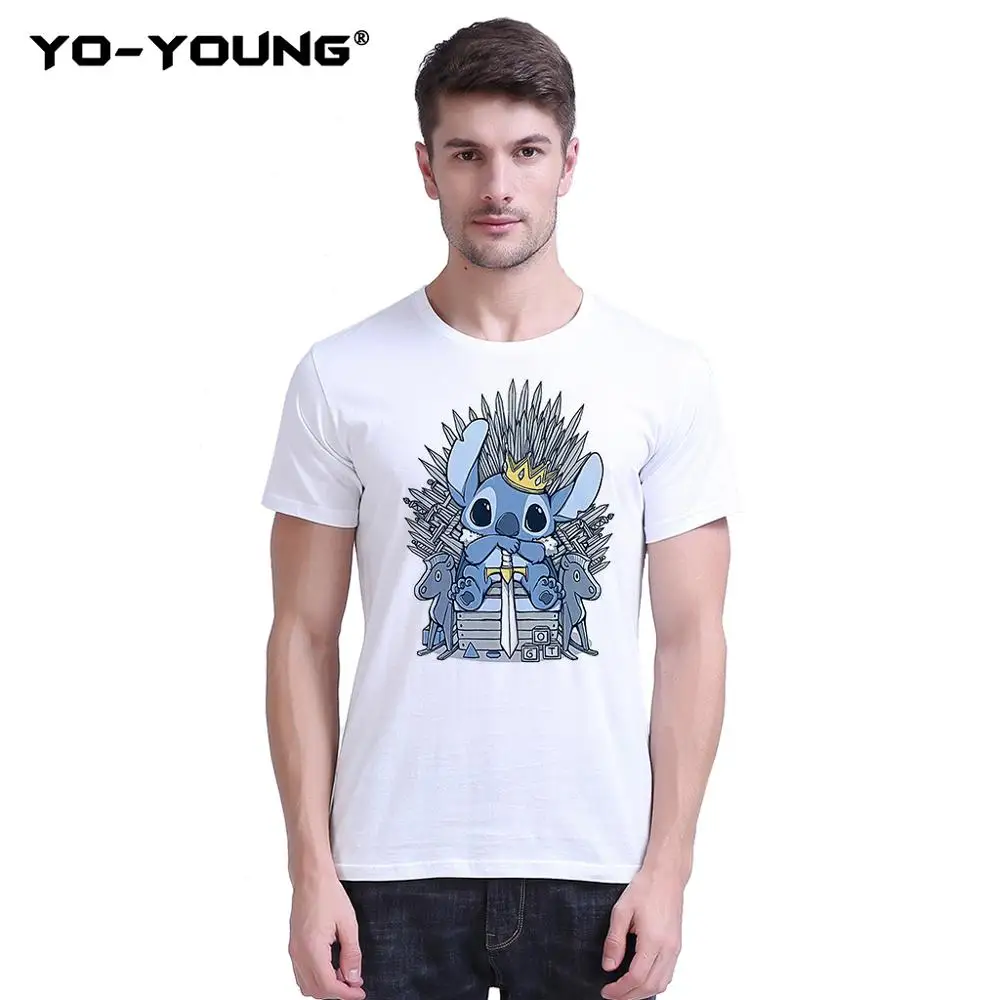 

Yo-Young Men T Shirts Anime Game Of Thrones My Thrones Digital Print 100% 180g Combed Cotton Casual Unisex Tee Shirts Customized