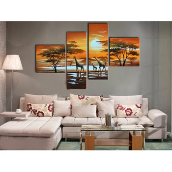 

4pcs Diamonds Pasted Drill Rubik Resin Diamond Paintings Home Embroidery Pattern 3D Cross Stitch Kit Needlework Wall Sticker