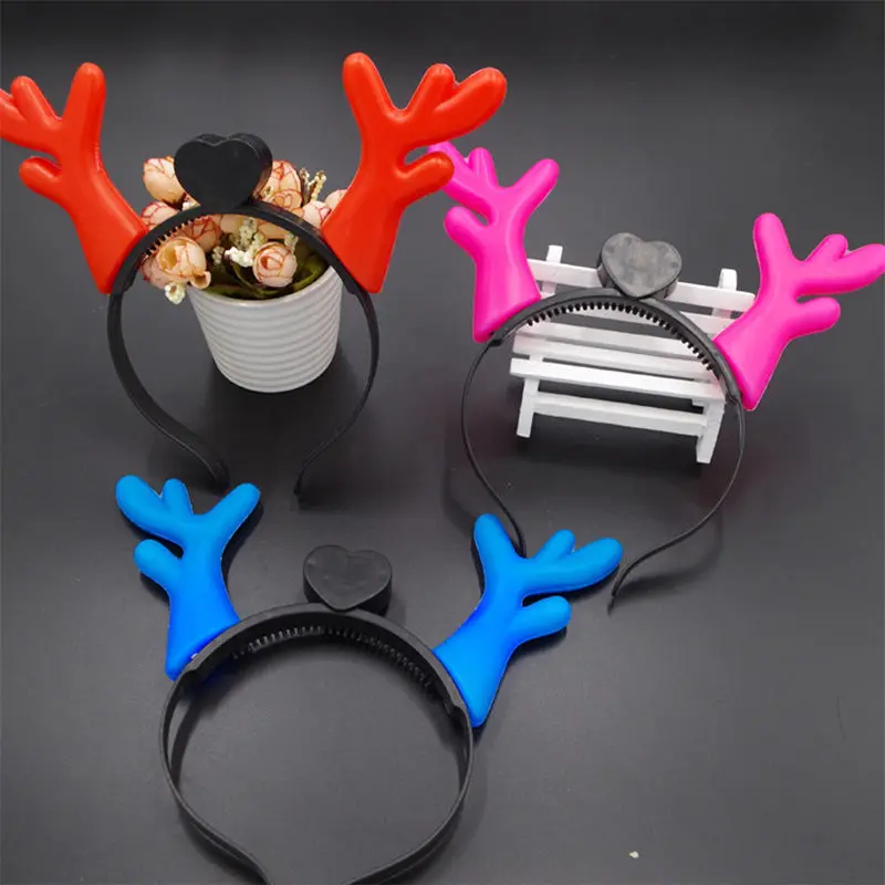 

1 pcs LED Antler Headband For Children Christmas Gift New Year Deer Head Hoop Hairbands Hair Head Bands Accessories