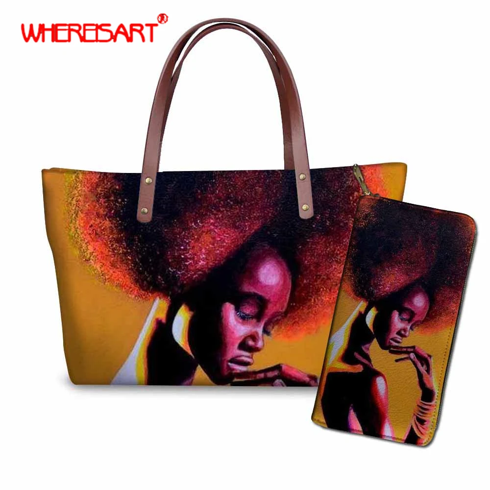 

WHEREISAR Causal Shoulder Bags for Women 2019 PU Leather Fringe Purse Ladies Handbags Retro African Bags