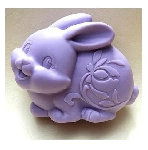 

New Cute Rabbit tuzi Craft Art Silicone Soap mold Craft Molds Handmade soap molds