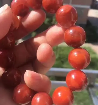 

Natural South Red AgateRound Beads Bracelet AAAA 16mm