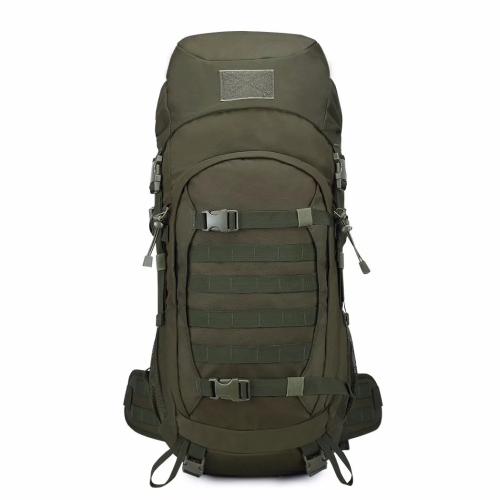 Mountaintop 50L Internal Frame Tactical Backpack 600D Polyester Military Molle Bag With Rain Cover For Hunting