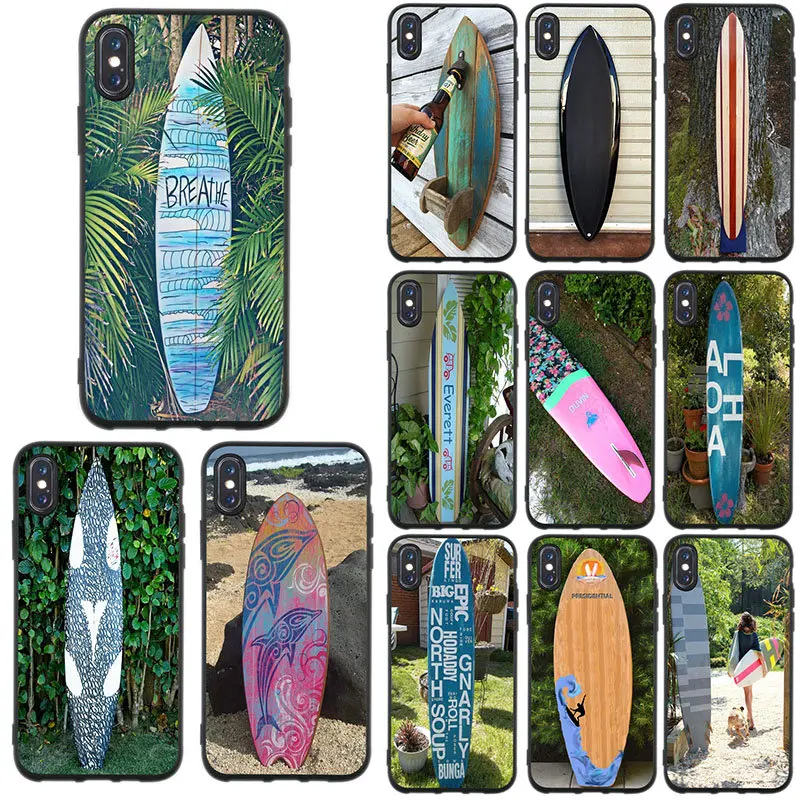 

Soft TPU Silicone Matte Mobile Phone Cases for iPhone X XR XS Max 7 8 Plus 4 4S 5 5S SE Coque Funda Shell Bags Hot Surf Boards