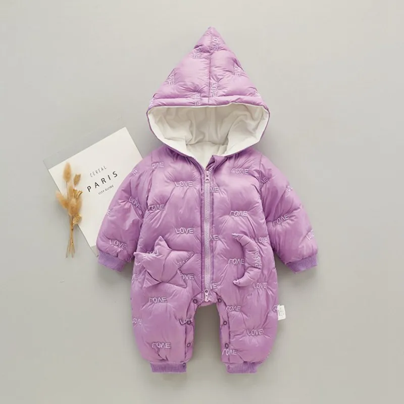 CROAL CHERIE Winter Baby Girl Clothes Boy Clothing Light Cotton Velvet Coats Jumpsuits Kids Snowsuit Snow Wear Warm Romper  (6)