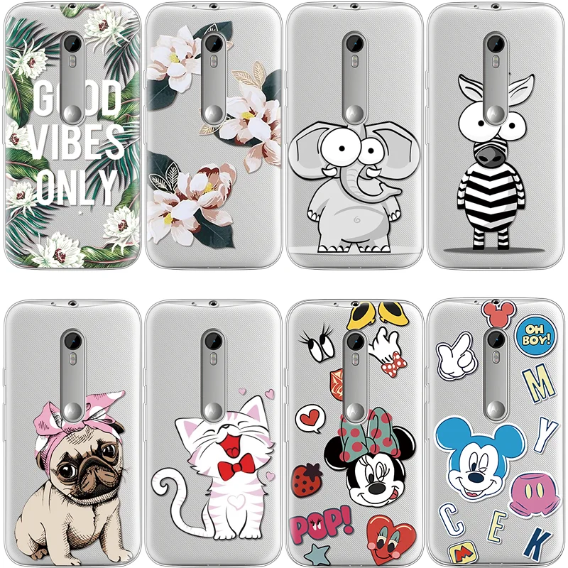 

Soft TPU Cover For Motorola Moto C E4 EU E5 G3 G4 G5 G5S G6 Plus M X4 X Style Z Z2 Z3 Play Elephant Horse Coque For Moto E4 Case