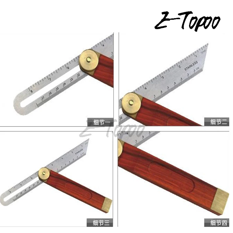 

Angle Rulers Gauges Tri Square Sliding T-Bevel With Wooden Handle Level Measuring Tool wooden marking gauge