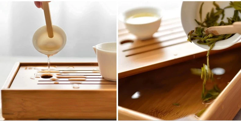 Китайские традиции бамбук Чай лоток твердый бамбуковый Чай чайная доска Кунг фу Чайный инструменты для чашки Чай горшок лоток для ремесел, китайская культура Чай набор
