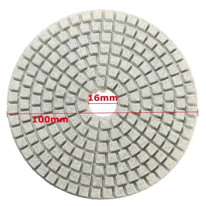 8pcs 4 inch Diamond Polishing Pads Wet/Dry Granite Concrete Marble Sanding Disc Set with Backer Pad