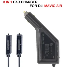 BDRC 3 в 1 Автомобильное зарядное устройство 2 батареи пульт дистанционного управления интерфейс s+ 1 usb интерфейс зарядки для DJI MAVIC Air Drone