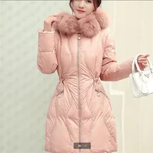 Korea Style New Winter Fashion Women Coat Thickening Warm Hooded Fur collar Down jacket Leisure Big yards Slim Ladies Coat G2460