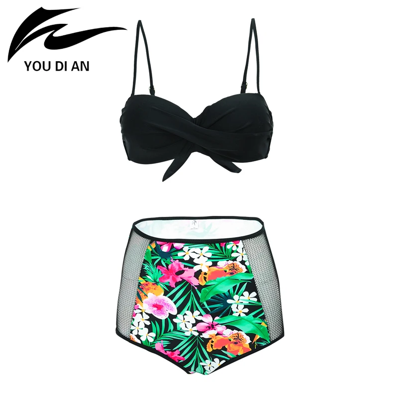 

YOU DI AN NEW Women's Swimsuits Sets Push Up High Waist Bikini Swimsuit Women Swimwear Sexy Bathing Suit Swimming Suit for Women