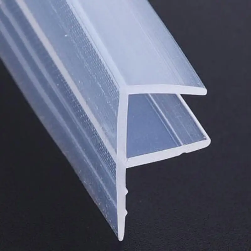 

F Shape Bath Shower Screen Door Window Seal Strip Gap Curved Flat Rubber Seal Strip Weatherstrip Window Doo 2M 8mm