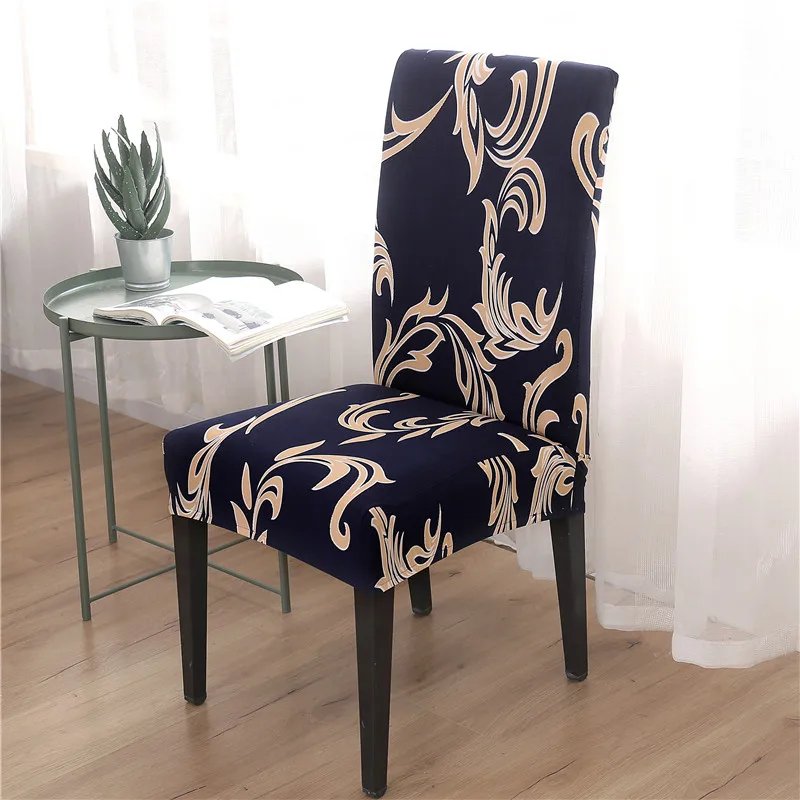 

Floral Printing Stretch Elastic Spandex Chair Covers For Wedding Dining Room Office Banquet housse de chaise chair cover