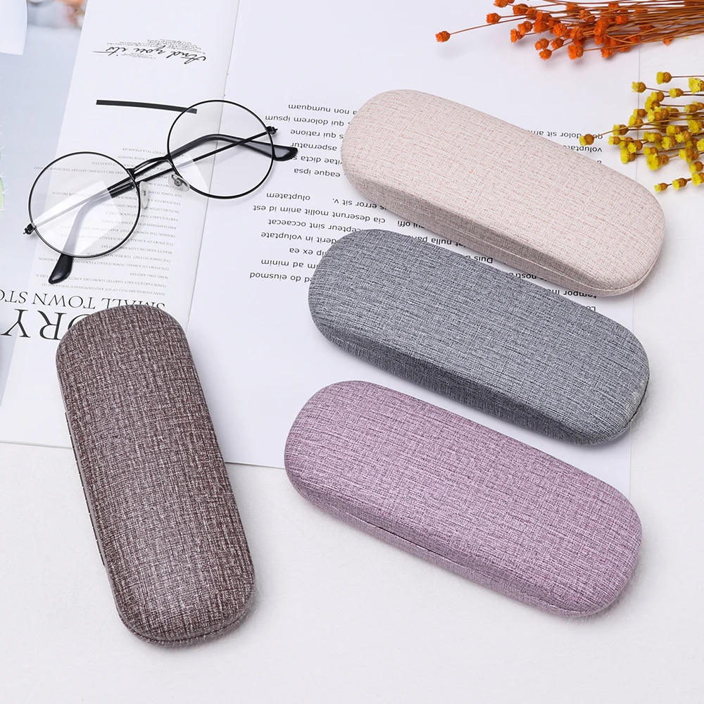 

1Pcs 2019 Pretty Men Women Kids Leather Eye Glasses Hard Shell Protector Reading Eyewear Case Sunglasses Box Case Gifts Dropship