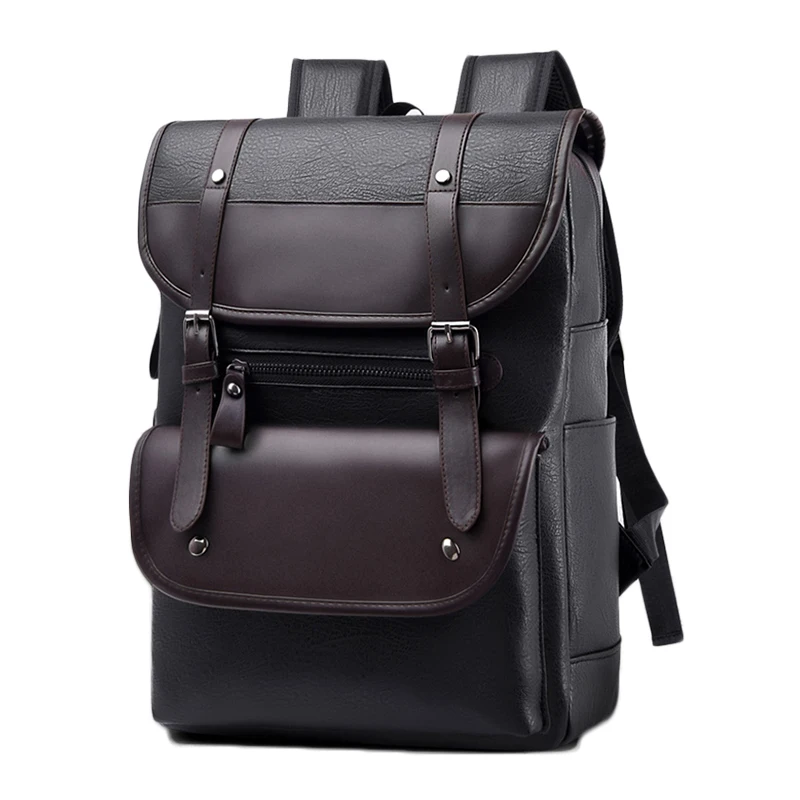 

Large Capacity PU Backpack Wear-resistant Men Business Computer Bag for Travel Shopping LT88