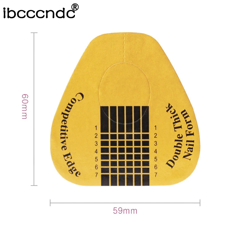 Ibcccndc 100 шт. кончики для ногтей направляющая форма для ногтей для акриловых УФ-гелей наклейка для наращивания ногтей лак для ногтей