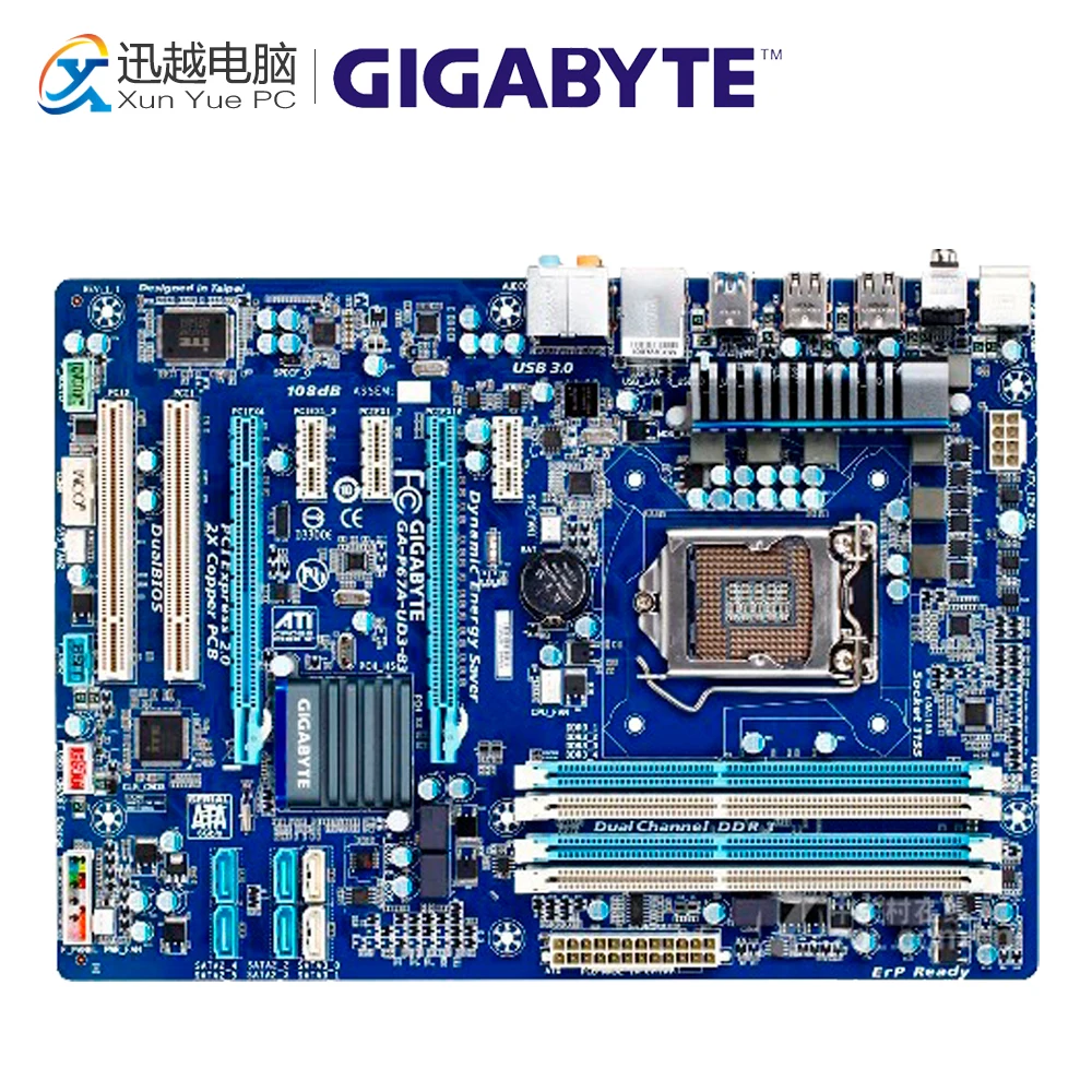 Gigabyte GA-P67A-UD3-B3 Desktop Motherboard P67A-UD3-B3 P67 LGA 1155 i3 i5 i7 DDR3 32G SATA3 ATX цена Gigabyte GA-P67A-UD3-B3 Desktop Motherboard P67A-UD3-B3 P67 LGA 1155 i3 i5 i7 DDR3 32G SATA3 ATX цены онлайн