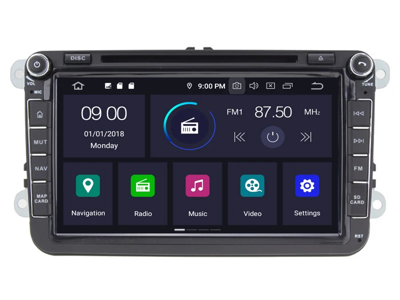 AVGOTOP автомобильный dvd-плеер для VW JETTA/TIGUAN/PASSAT Восьмиядерный Android 9,0 Автомобильный видеорегистратор с радио/wifi+ DSP+ DAB+ OBD навигация