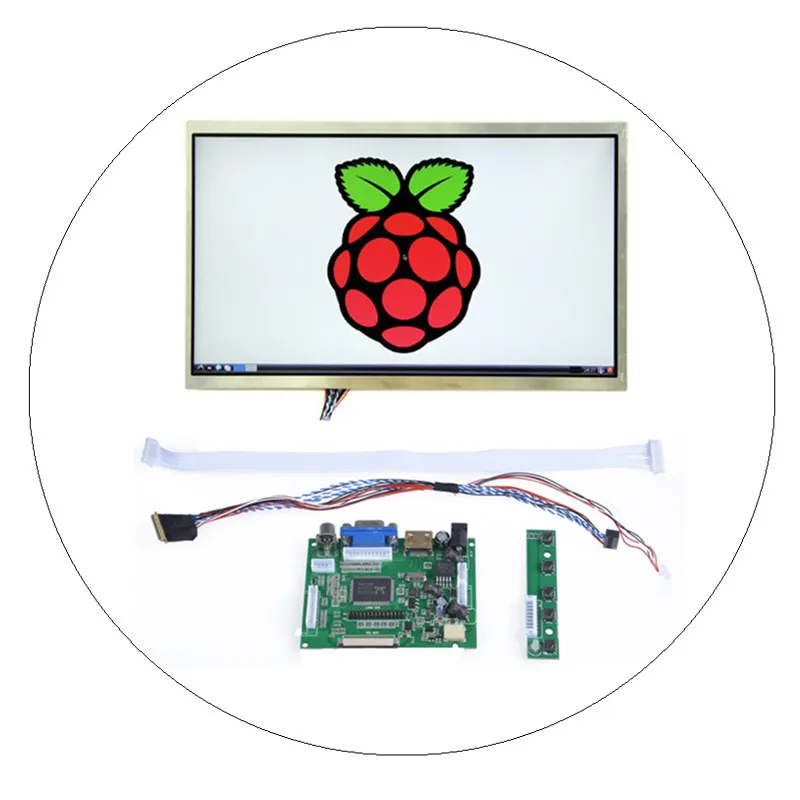 10.1 Inch HD 1366*768 IPS LCD Display Module kit TFT LCD Panel+HDMI+VGA+2AV LCD Controller Board for Raspberry Pi 2 Model B /B+ raspberry pi 7 inch lcd kit hdmi vga 2av hd lcd kit for car lcd screen vga head driven plate key remote control wiring