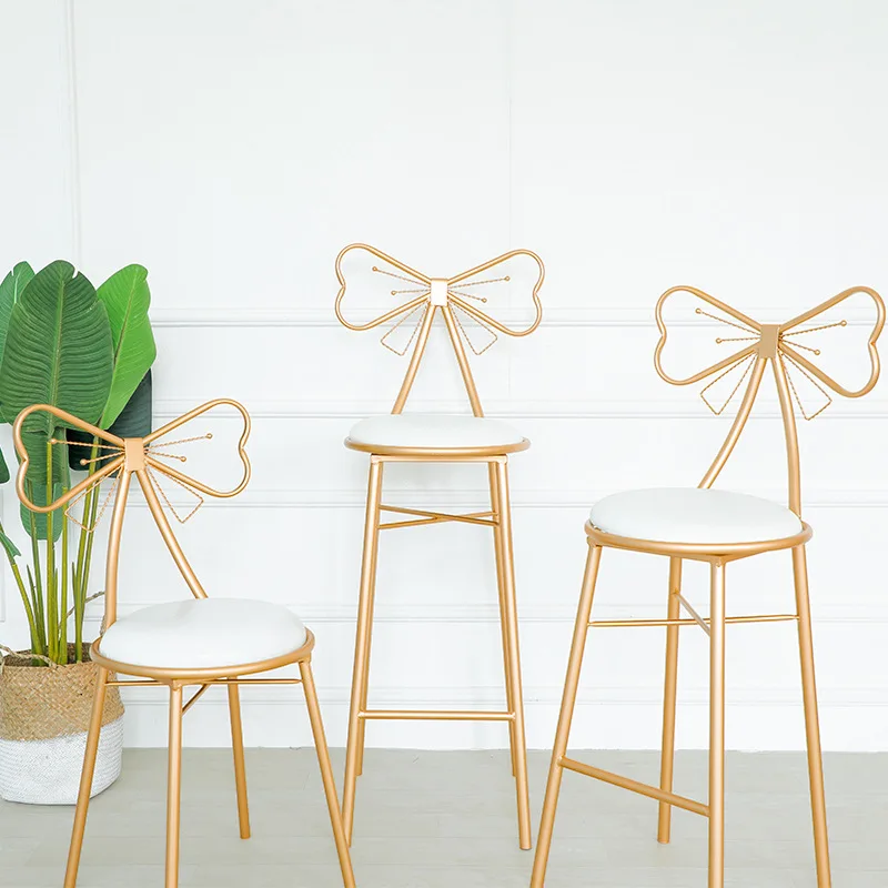 Wrought Iron Bar Chairs Creative Bowknot Eat Chair Restaurant/Bar Stool High Bar/Counter Chair Metal Stool Multicolor Optional Wrought Iron Bar Chairs Creative Bowknot Eat Chair Restaurant/Bar Stool High Bar/Counter Chair Metal Stool Multicolor Optional
