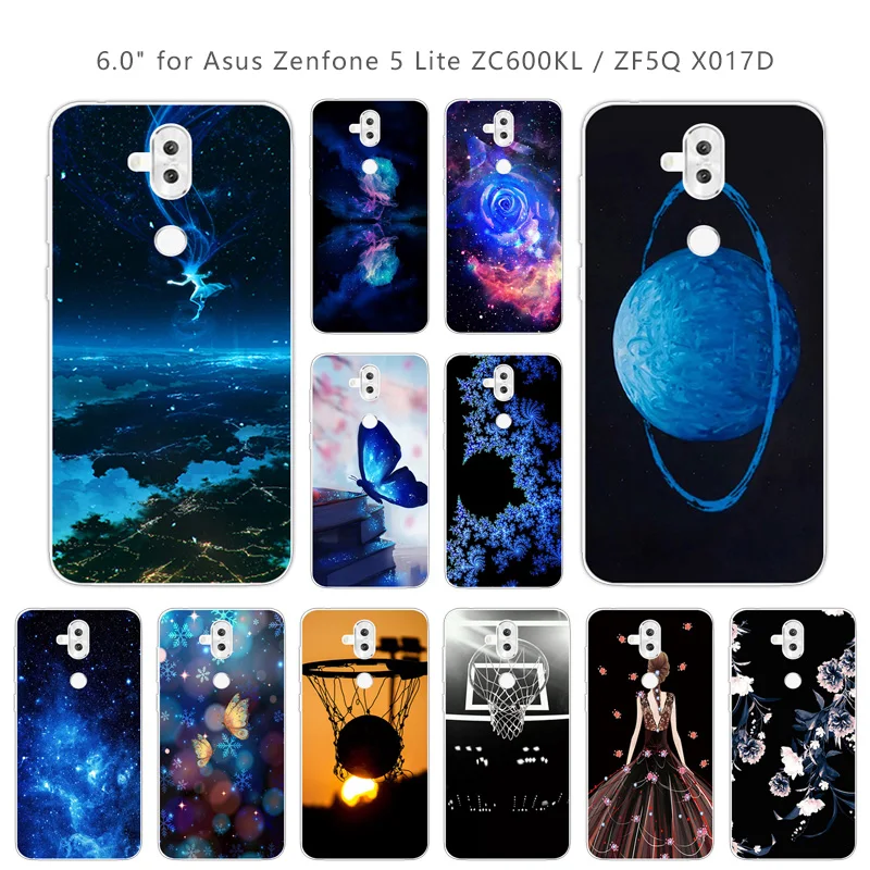 Для Asus Zenfone 5 Lite ZC600KL чехлы для телефонов 6 0 дюймов ZF5Q X017D силиконовый чехол Синий |