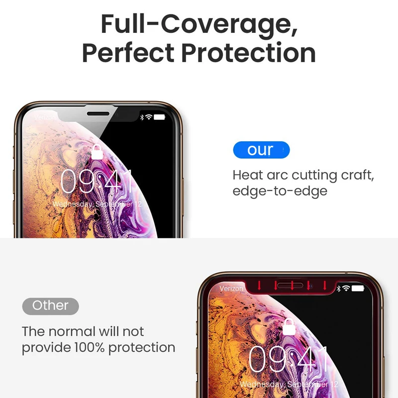 Oppselve Защитная пленка для экрана из закаленного стекла iPhone Xs Max XR X 8 7 6 S Plus 8plus 7plus 10D