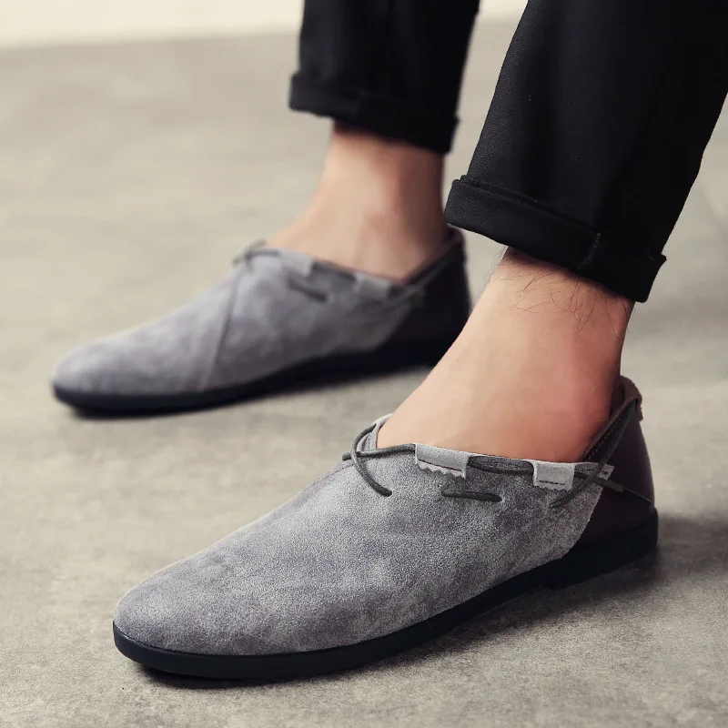 

2019 Men Shoes High Quality Leather Casual Men Loafers Comfortable Driving Oxfords Shoes For Men Slip-On Flats Moccasin Shoes
