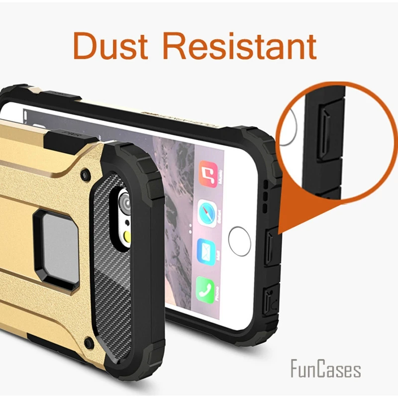 i6 ip6 hybrid plastic + silicone dual layer armor case fundas for iphone 6s 6 cases shockproof hard tough rubber covers portable
