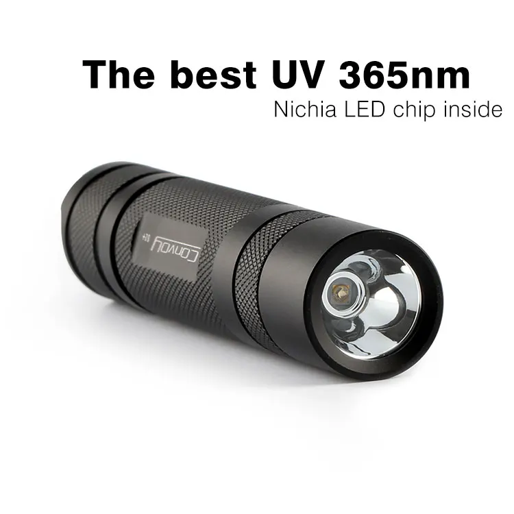 Online Caravana S2 + negro UV 365nm linterna Led, nichia 365UV en el lado, lámpara UV luz OP reflector, detección de agente fluorescente