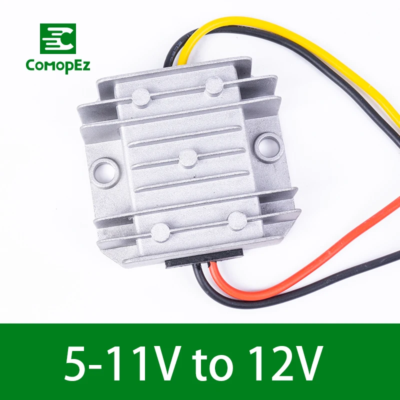 

5V 11V to 12V 1A 2A 3A DC DC Converter IP68 Step Up Boost Module Voltage Frequency Converter Power Supply for Car Golf Cart