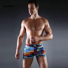 Женский купальный костюм с принтом, Летний сексуальный купальник со средней талией, быстросохнущие плавки, мужские эластичные пляжные плавки