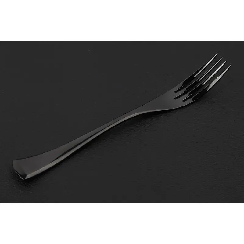12 Pieces Matte Black Stainless Steel Cutlery Dining Table Dinner Steak Fork