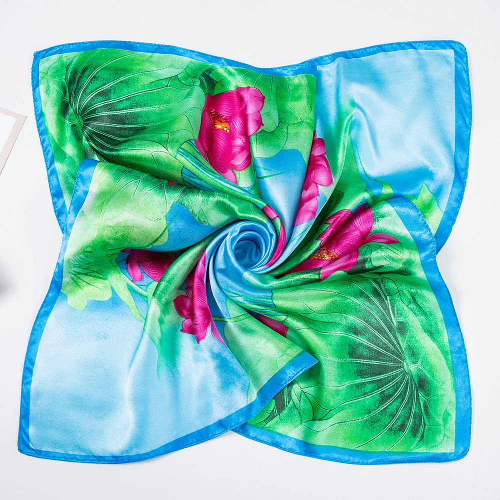 

Hot Sale Small Square Satin Scarf Artifical Silk Scarf Foulard Femme Elegant Women's Wrap Handkerchief Bandana Accessories