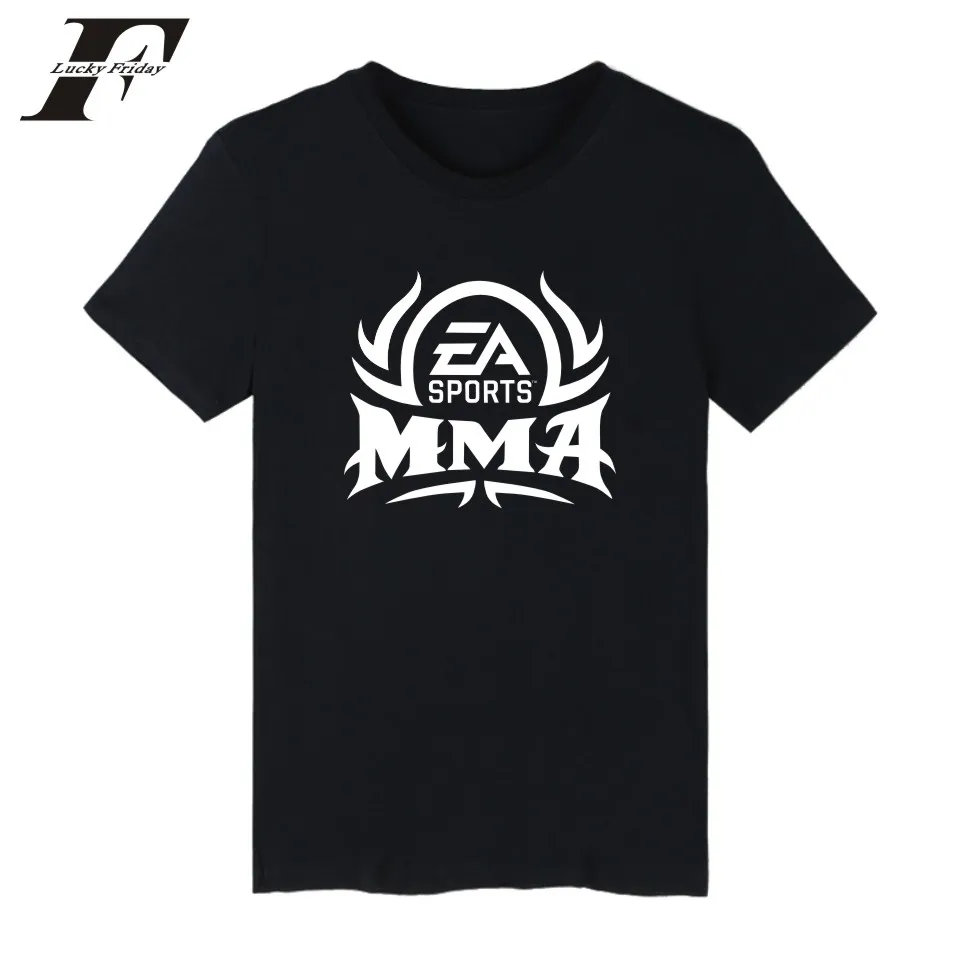 Летняя модная футболка LUCKYFRIDAYF с принтом MMA спортивные мужские и женские футболки