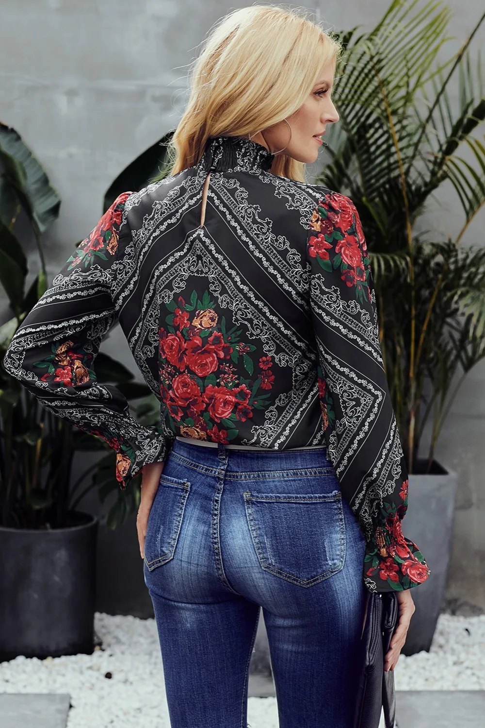 Gothic-Red-Rose-Print-Smocked-Long-Sleeve-Blouse-LC251632-3-4