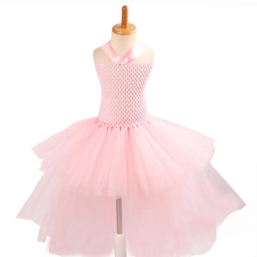 Gorgeous Light Pink Girls Tutu Dress for Photo Shoot Birthday Party Wedding Kids Dress up Costume Pink Fancy Ball Gown (9)